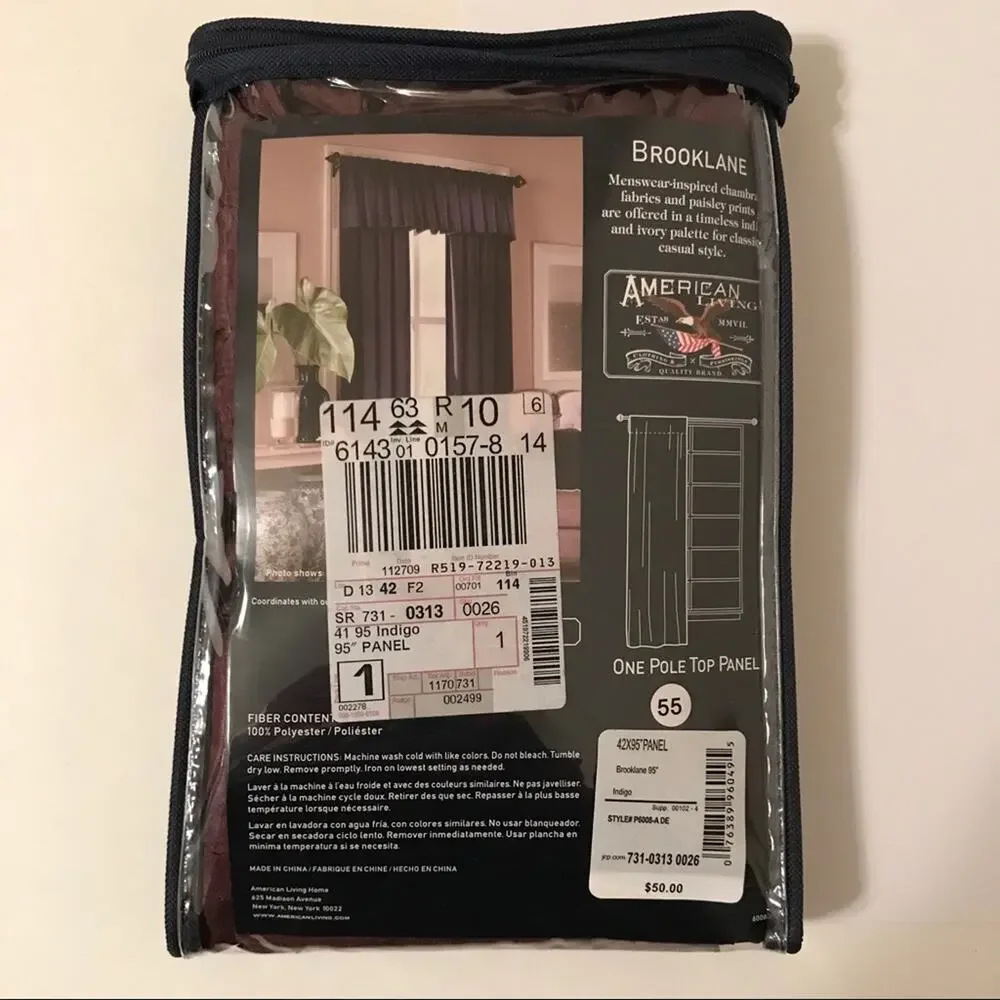 NWT Croscill Curtain Panels in Burgundy 41